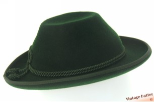 © VintageHatter.com | j-6009-54-1 Lage Allgauer jachthoed groen vilt 54 (XS) Lage Allgauer jachthoed groen vilt 54 (XS)