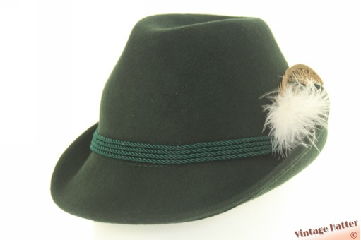 © VintageHatter.com | j-6012-55-1 Hunting hat Die Schilehrer Stubai green felt 55 (S) Hunting hat Die Schilehrer Stubai green felt 55 (S)