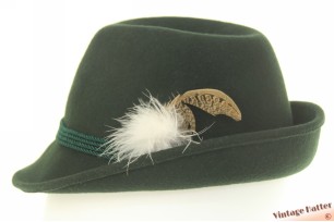 © VintageHatter.com | j-6012-55-1 Hunting hat Die Schilehrer Stubai green felt 55 (S) Hunting hat Die Schilehrer Stubai green felt 55 (S)