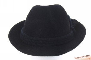 © VintageHatter.com | j-9005-58-2 Hunting hat Exclusiv black fur felt 58,5 Hunting hat Exclusiv black fur felt 58,5