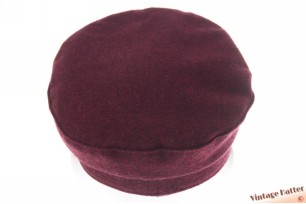 Kapiteinspet bordeaux paars wol mix 53,5 (XXS)