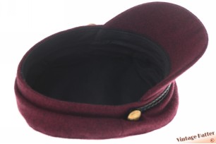 Kapiteinspet bordeaux paars wol mix 53,5 (XXS)