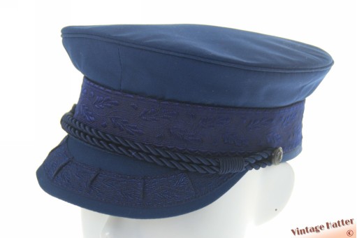 Kapiteinspet Prinz Heinrich blauw satijn mix 55,5 (S) [nieuw]