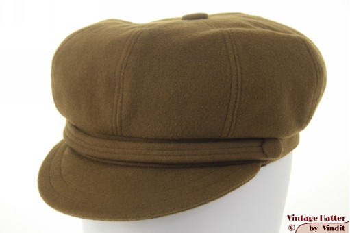 © VintageHatter.com | k-7008-58-1 Captains balloon-type cap SilverCap greenish brown wool 58 Captains balloon-type cap SilverCap greenish brown wool 58