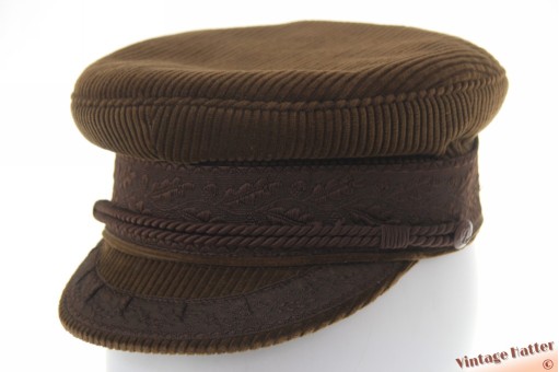 Captains cap Prinz Heinrich brown corduroy 54 (XS) [as new]