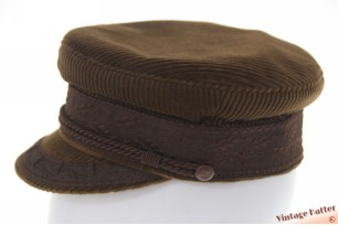 Captains cap Prinz Heinrich brown corduroy 54 (XS) [as new]