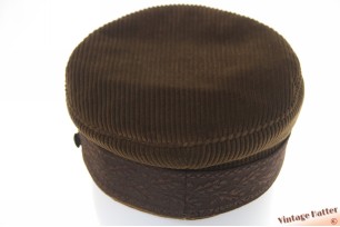 Captains cap Prinz Heinrich brown corduroy 54 (XS) [as new]