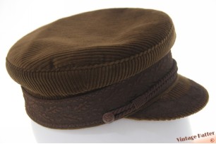 Captains cap Prinz Heinrich brown corduroy 54 (XS) [as new]