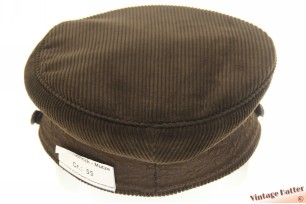 Kapiteinspet Prinz Heinrich bruin ribfluweel 55 (S) [nieuw]