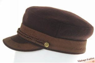 Kapiteinspet Luzena donker bruin wol 55,5 (S)