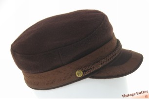 Kapiteinspet Luzena donker bruin wol 55,5 (S)