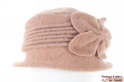 Ladies winter hat Hawkins soft beige pink wool 57-59 [new]