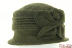 Ladies winter hat Hawkins forest green wool 57-59 [new]