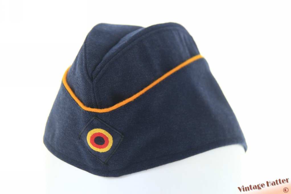 Garrison side cap German Airforce dark blue wool 57