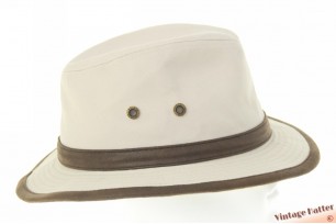 Outdoor fedora Hatland Wadson beige white cotton 61,5 (XL) [new]