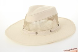 Ventilating Australian type outdoor hat Hawkins ivory white cotton and mesh 58 [new]