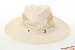 Ventilating Australian type outdoor hat Hawkins ivory white cotton and mesh 59 [new]