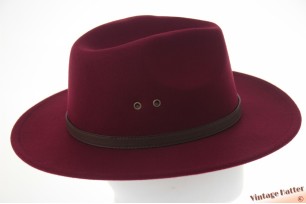 Outdoor gleufhoed bordeaux paars vilt-achtig 56-58 [nieuw]