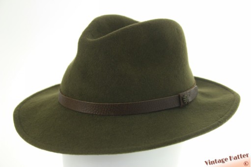 Outdoor gleufhoed Crushable Fine Felt groen 56,5