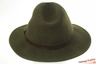 Outdoor gleufhoed Crushable Fine Felt groen 56,5