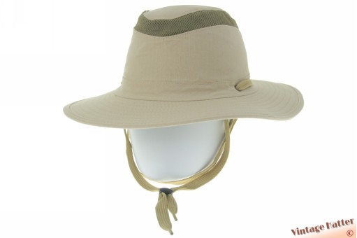 Ventilating Australian type bush hat light green cotton and mesh 62 (XXL) [new]