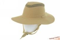Ventilating Australian type bush hat greenish khaki sandcolor cotton and mesh 57 [new]