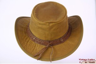 Australische outdoor wax hoed caramel bruin katoen 61 (XXL) [nieuw]
