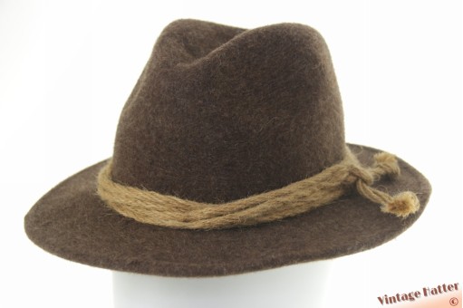 Outdoor gleufhoed Stockerpoint bruin wolvilt met touw 54-55 (XS-S)