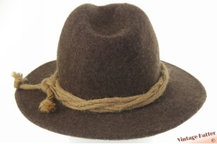 Outdoor gleufhoed Stockerpoint bruin wolvilt met touw 54-55 (XS-S)