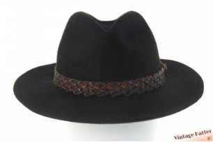 © VintageHatter.com | o-9005-58-2 Outdoor gleufhoed Traveller Club zwart haarvilt 58 Outdoor gleufhoed Traveller Club zwart haarvilt 58