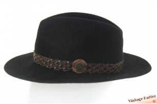 © VintageHatter.com | o-9005-58-2 Outdoor gleufhoed Traveller Club zwart haarvilt 58 Outdoor gleufhoed Traveller Club zwart haarvilt 58