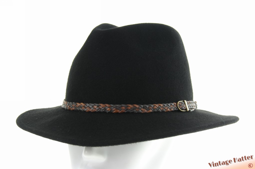 Outdoor gleufhoed zwart vilt 60 (XL)