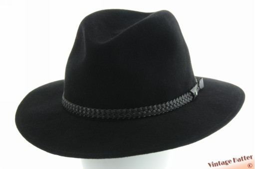 Outdoor gleufhoed US Line by Mayser zwart wolvilt 62-63 (XXL) [als nieuw]