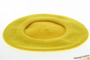Alpino Beret lemon yellow woven 52-59 [new]