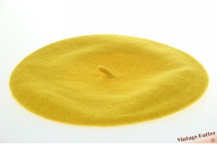 Alpino Beret lemon yellow woven 52-59 [new]