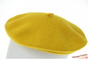 Alpino Beret lemon yellow woven 52-59 [new]