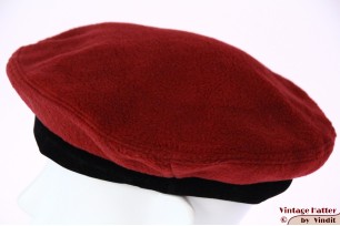 Winter alpino baret Fushi donker rood fleece met wintervoering 57-60 [nieuw]