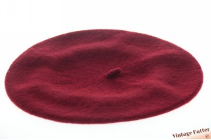 Alpino Beret burgundy dark red woven 54-60 [new]