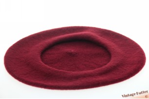 Alpino Beret burgundy dark red woven 54-60 [new]