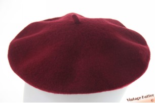 Alpino Beret burgundy dark red woven 54-60 [new]