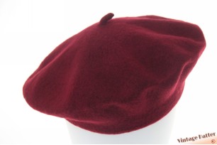 Alpino Beret burgundy dark red woven 54-60 [new]