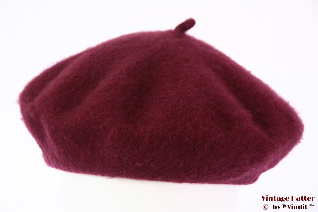 Alpino Baret bordeaux paars geweven 50-56 (XS-S) [nieuw]