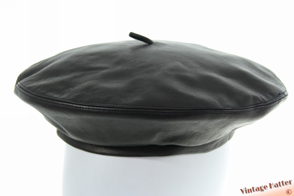 Baret AnneMary zwart nappa leer 58 [nieuw]