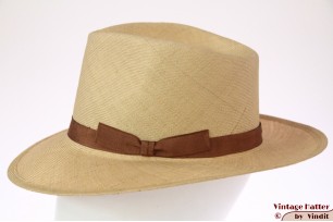 Brixton Limited Verona tan fine straw hat 56 [New Sample]