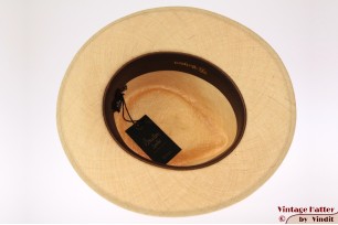 Brixton Limited Verona tan fine straw hat 56 [New Sample]
