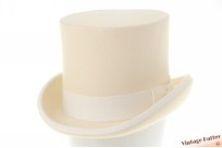 Tophat dressagehat ecru ivory white woolfelt 57 (M) [new]