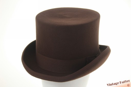 Hoge hoed bruin wolvilt 58-60 (XL) [nieuw]