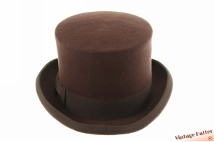 Tophat dressagehat brown woolfelt 60-61 (XL) [new]