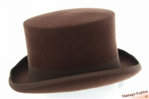 Tophat dressagehat brown woolfelt 60-61 (XL) [new]