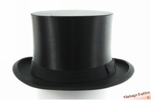 Vouwbare hoge opera klakhoed Elegant zwart zijde 57
